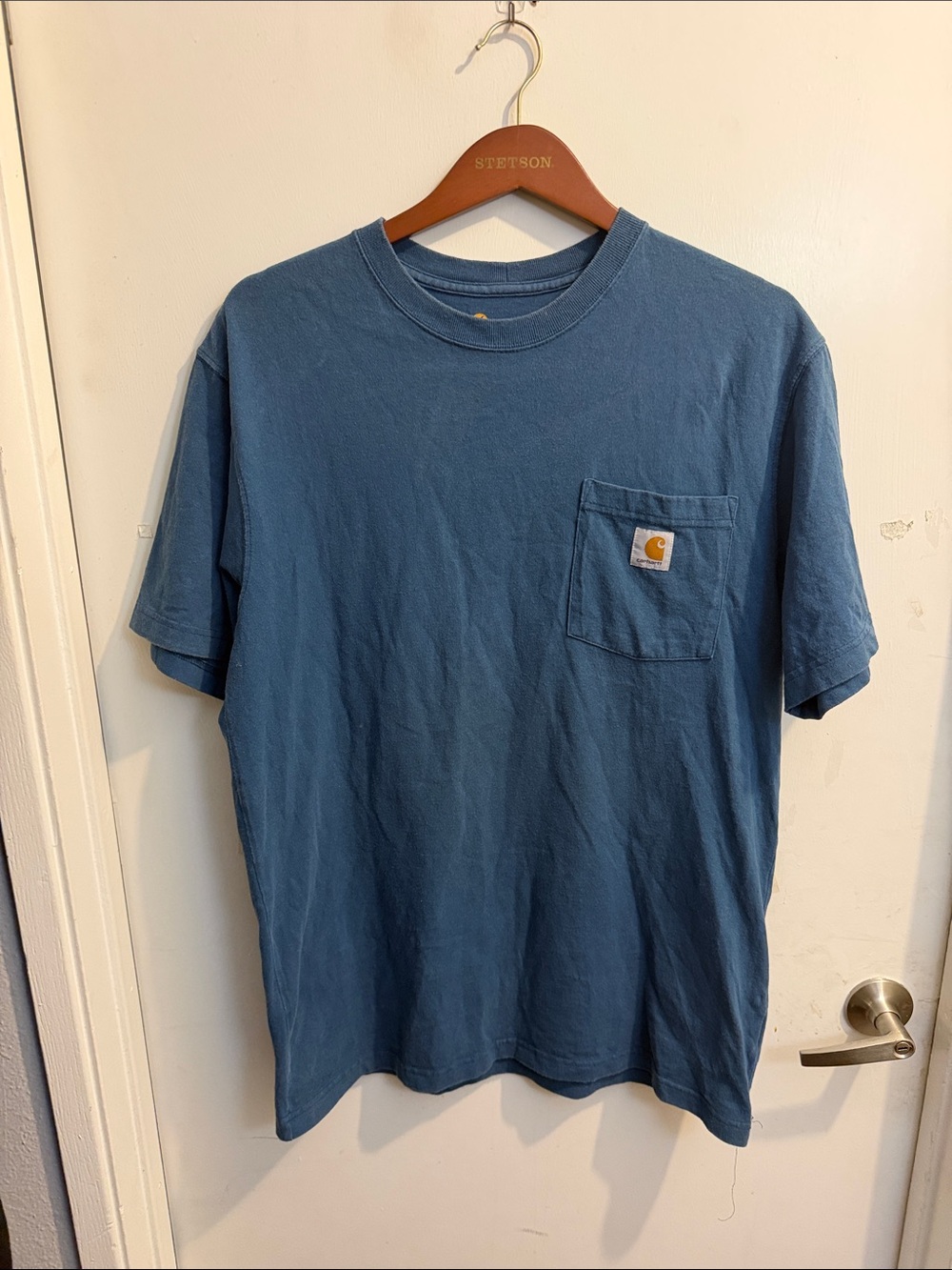 Carhartt Men's Slate Blue Pocket Tee Medium